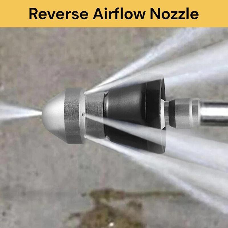 High Pressure Drain 1 Front 6 Nozzle Sewer Pipe Cleaner Rear Jet Pressure Washer