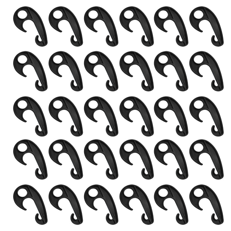 15/30pcs Heavy Duty Luggage Net Hooks Cargo Tie Down Straps Bungee Cord Clips - 30PCS