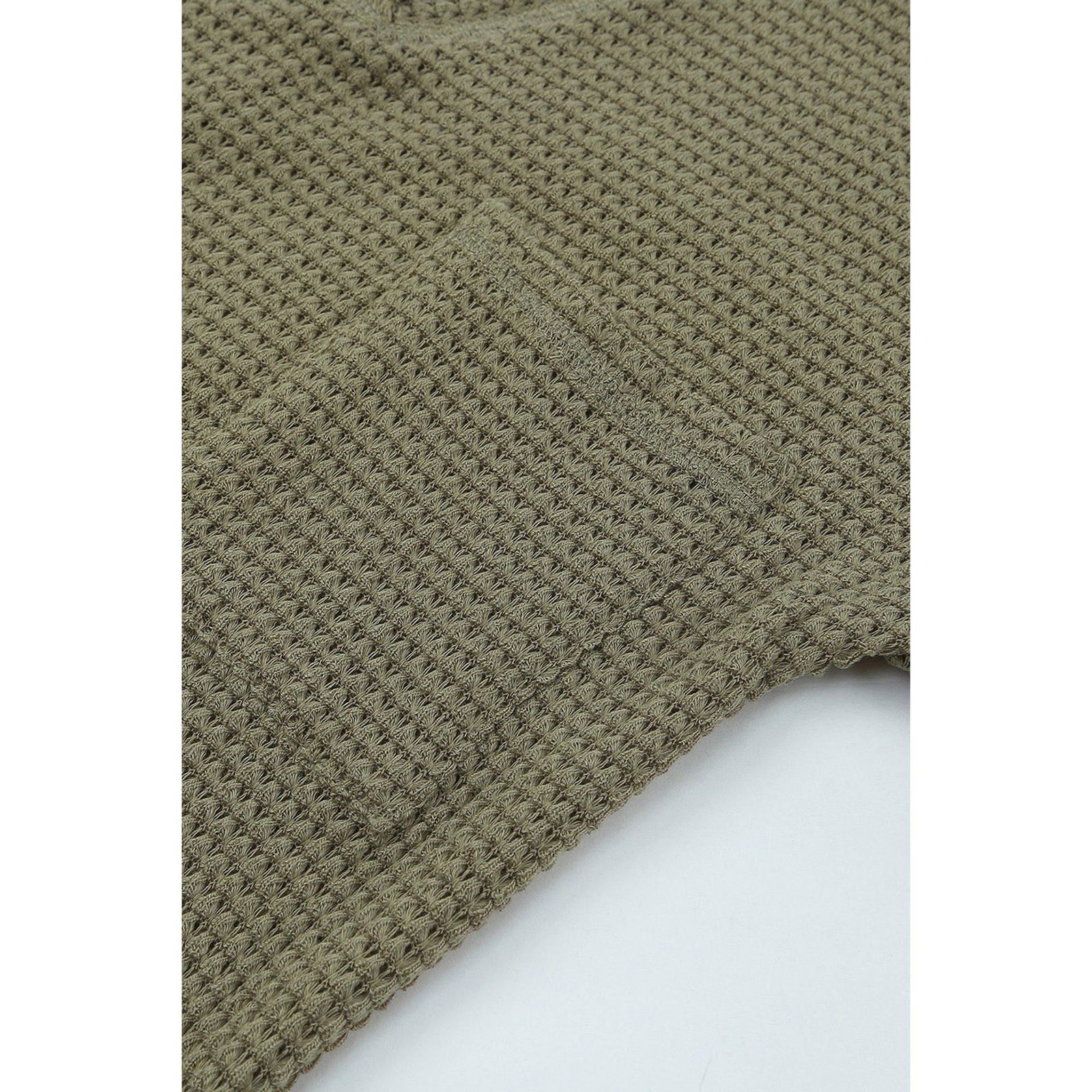 Azura Exchange Knit Split Neck Pocketed Top - S