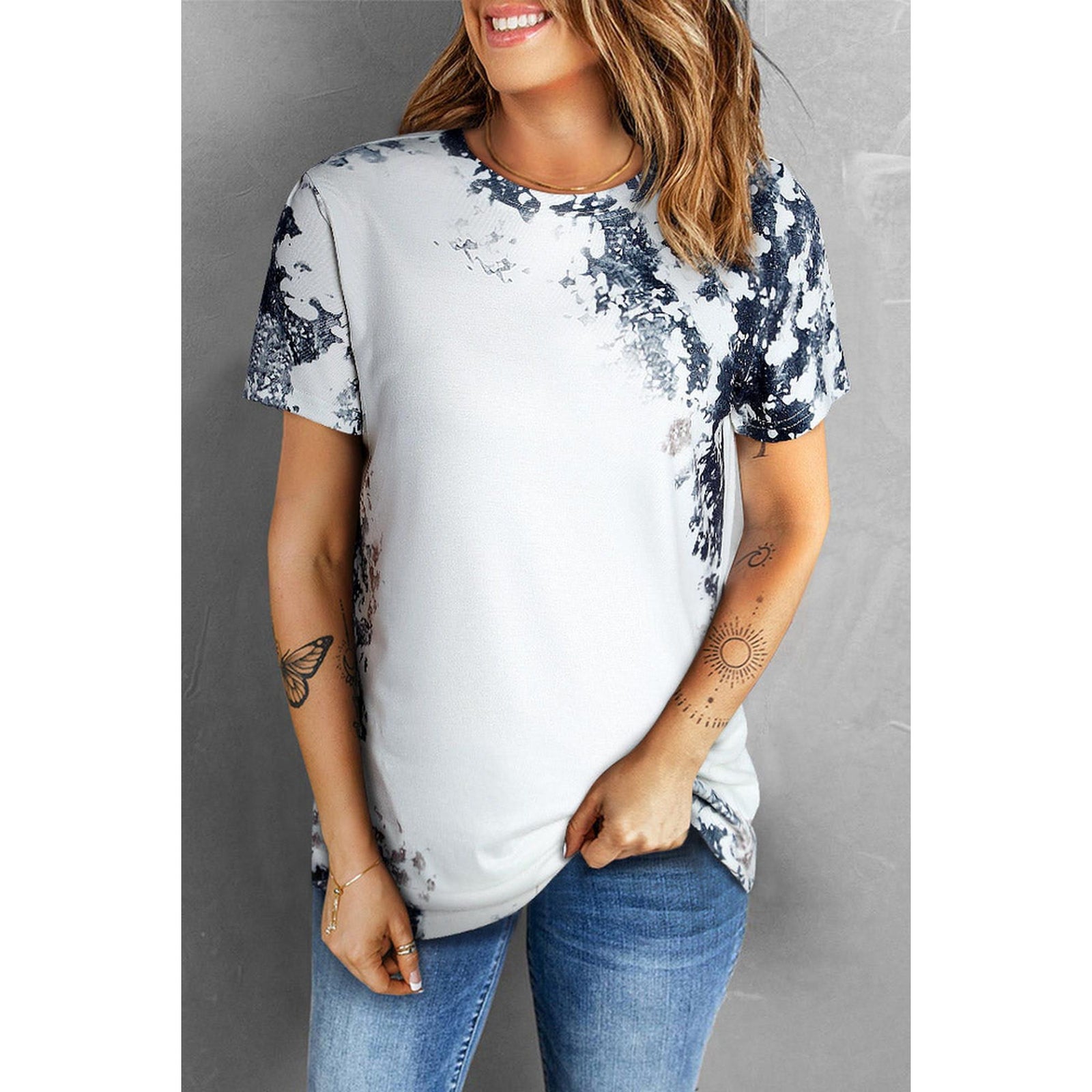 Azura Exchange Dyed Bleached T-Shirt - S