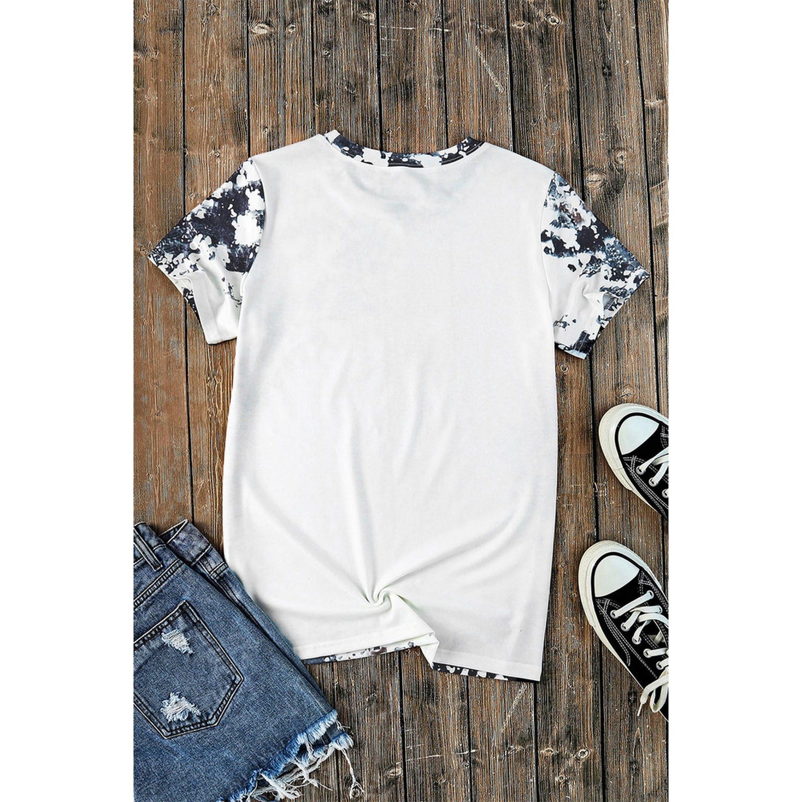 Azura Exchange Dyed Bleached T-Shirt - S