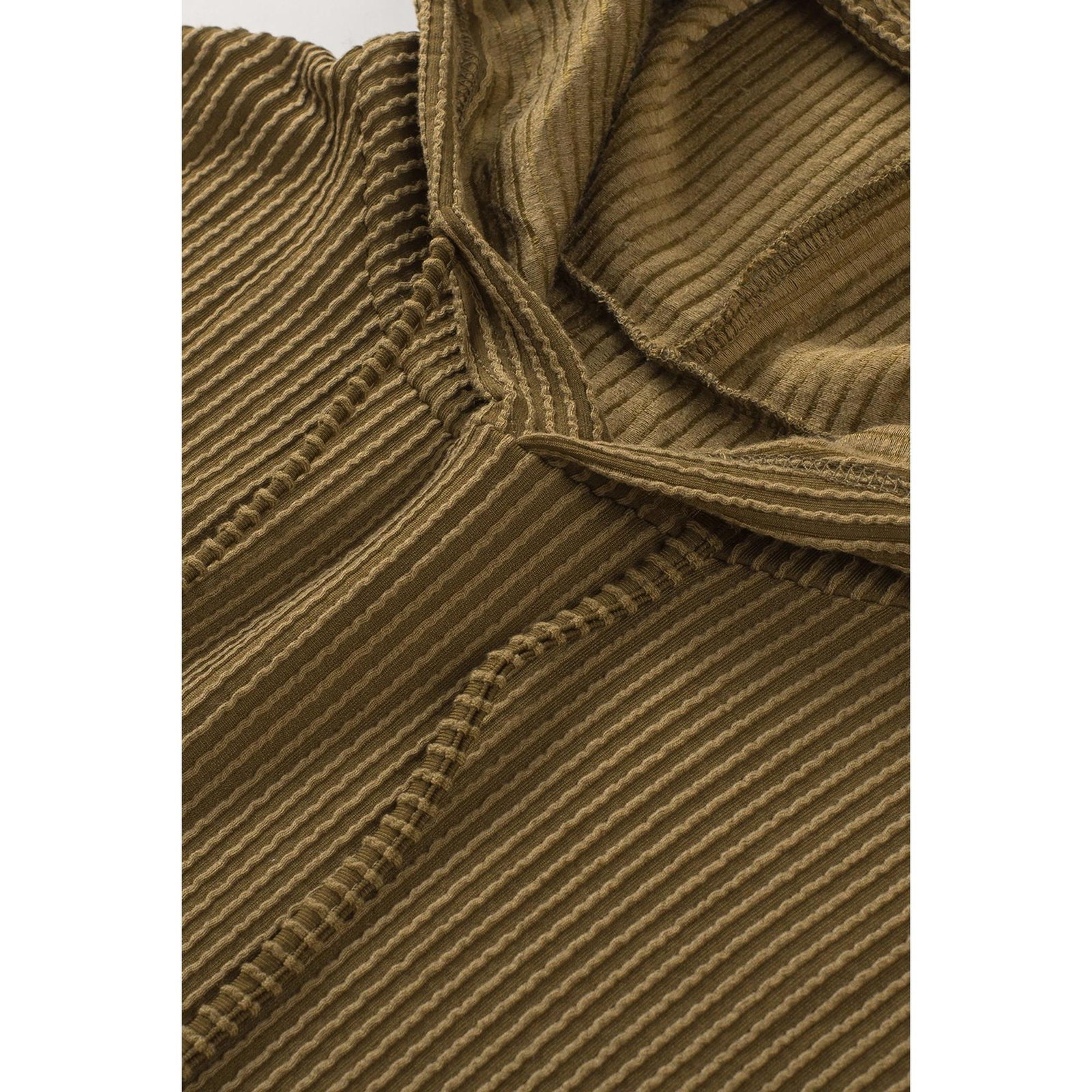 Azura Exchange Ribbed Drawstring Hoodie with Kangaroo Pocket - M