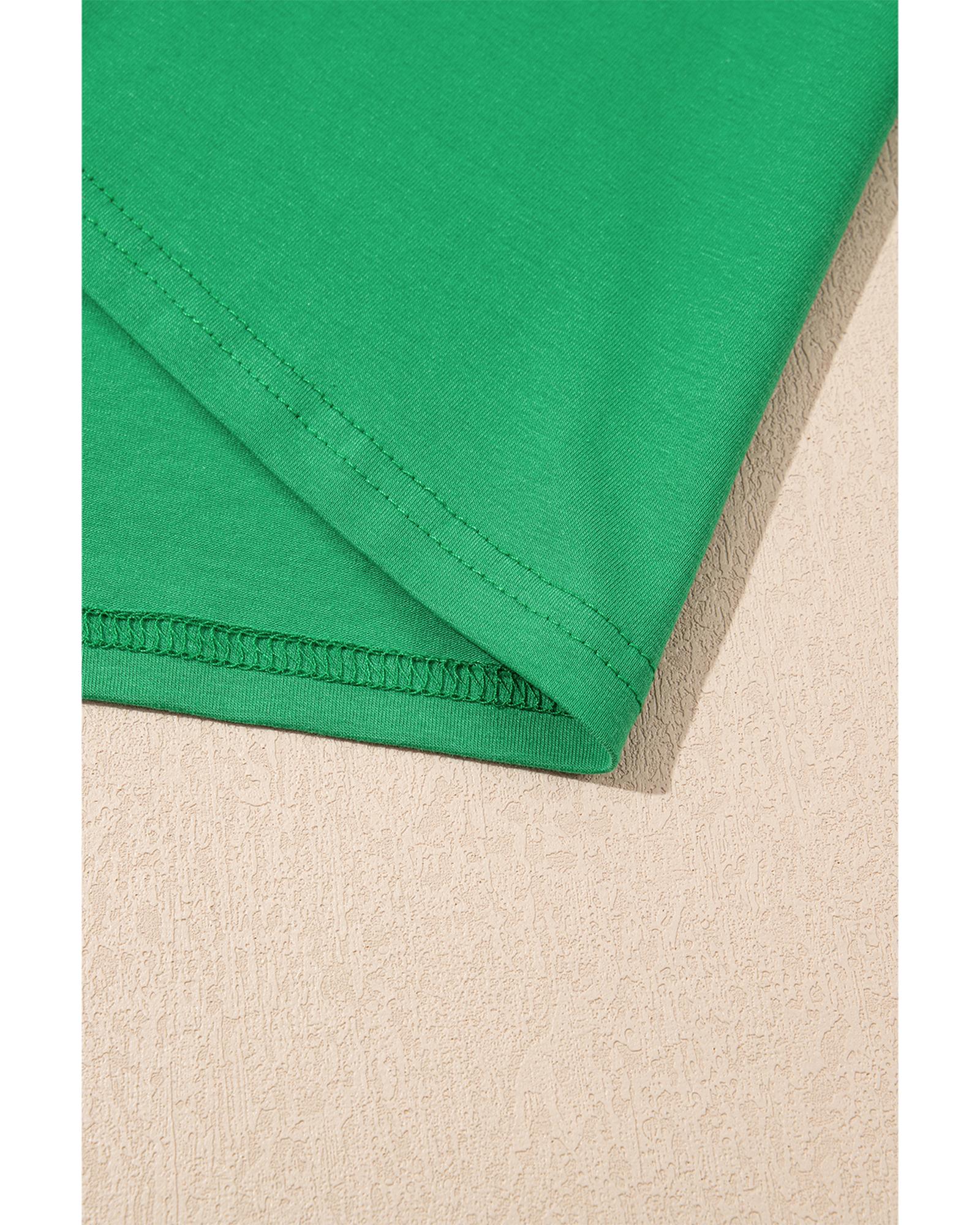 Bright Green Rhinestone Lucky Poker Cards Oversized T Shirt Mini Dress - S