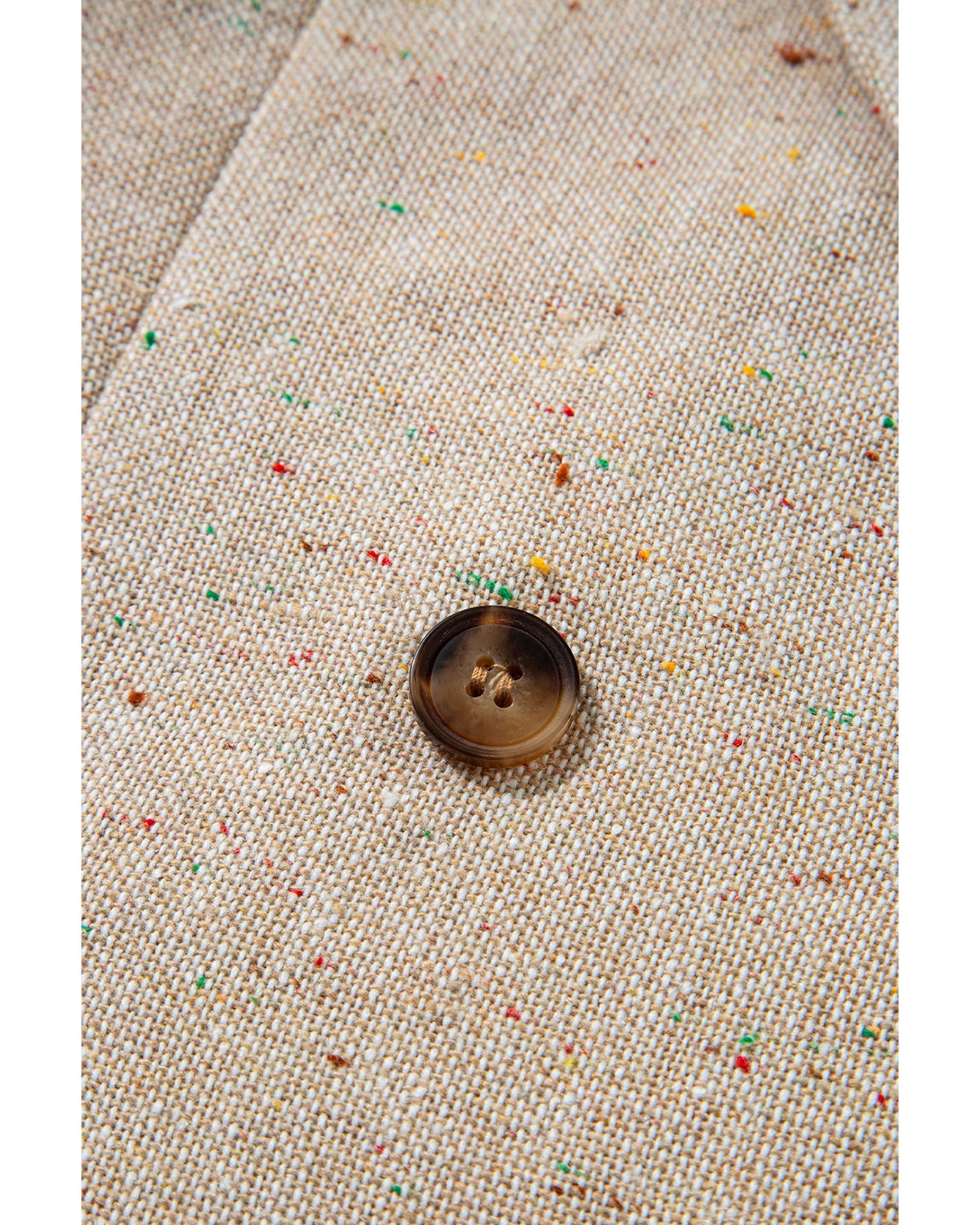 Oatmeal Single Breasted Elegant Suit Jacket - M