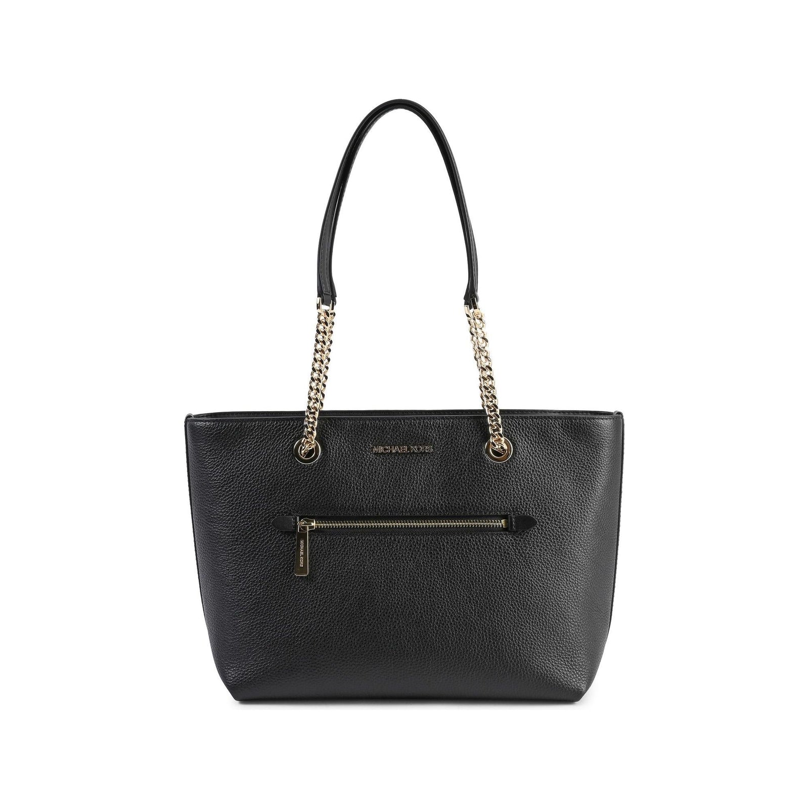 Leather Chain Tote Bag - One Size