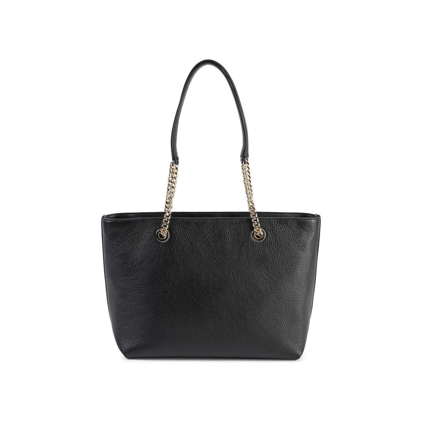 Leather Chain Tote Bag - One Size