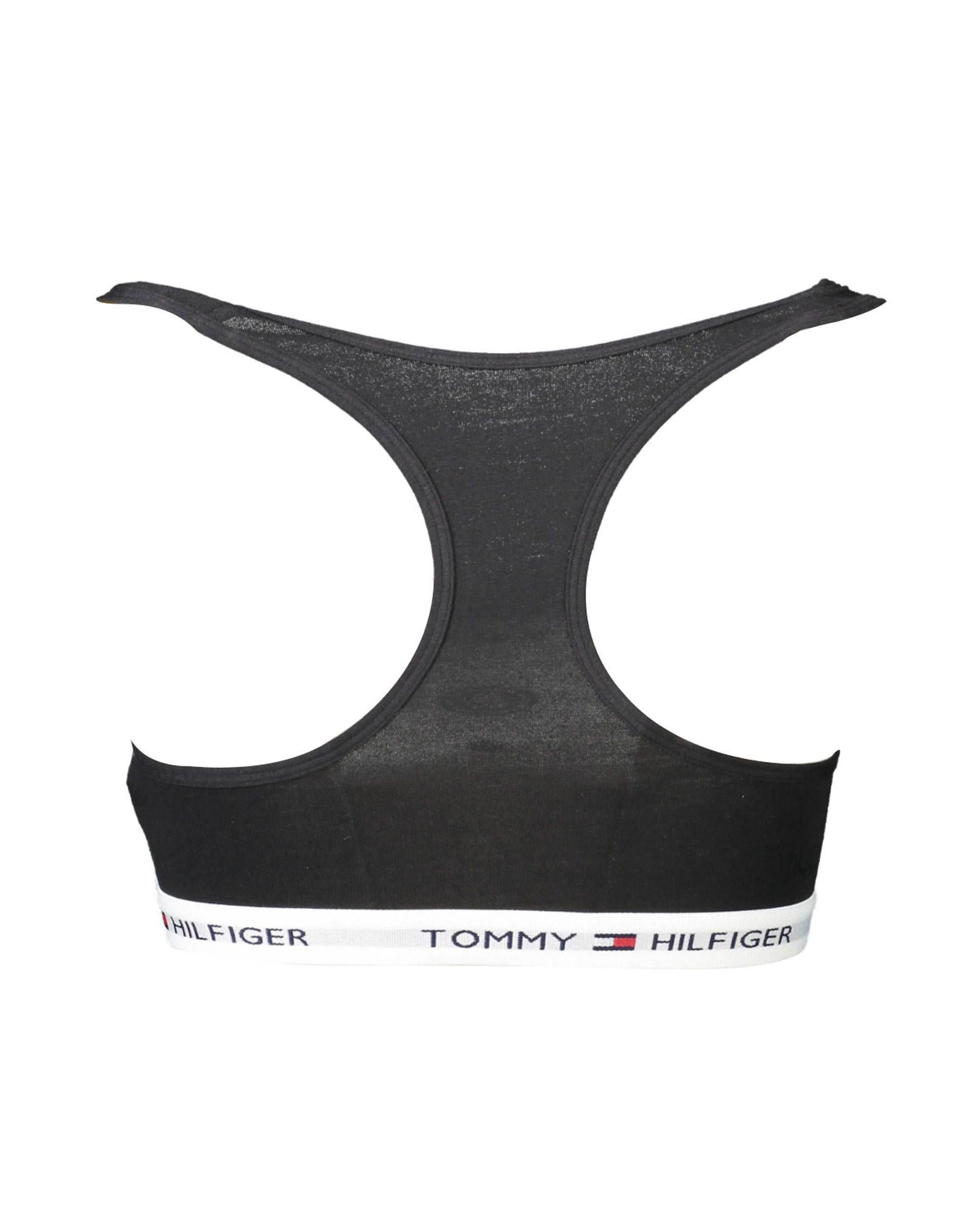 Tommy Hilfiger Women's Black Cotton  Sports Bra - XS