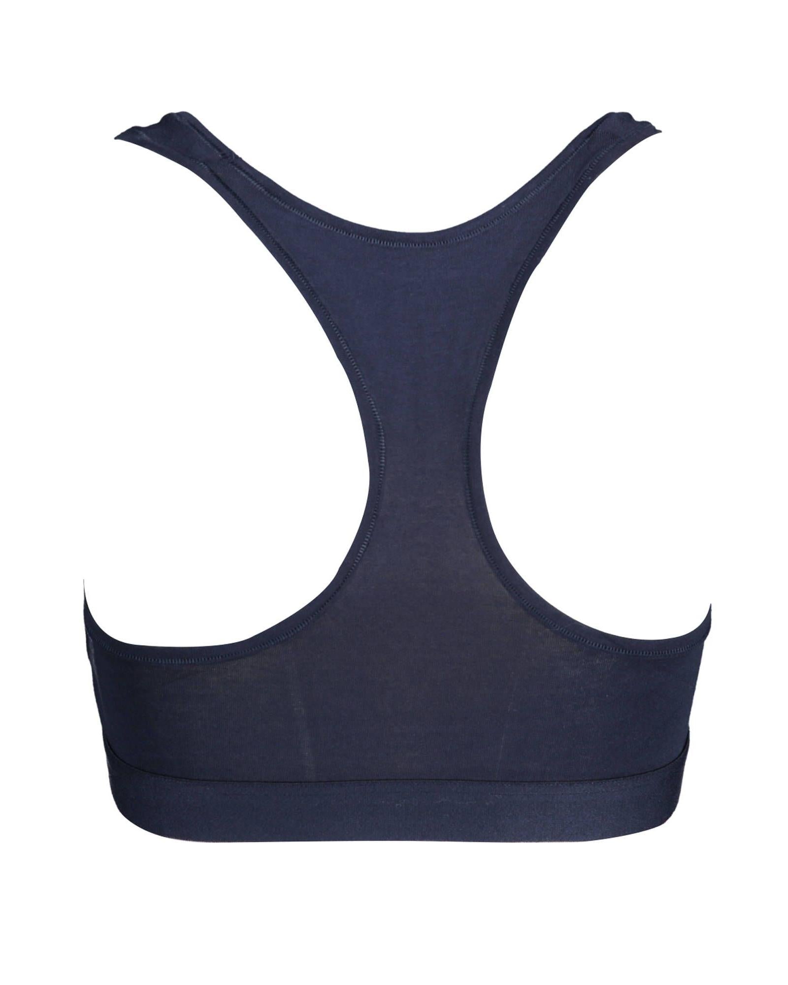 Tommy Hilfiger Women's Blue Cotton  Sports Bra - XS