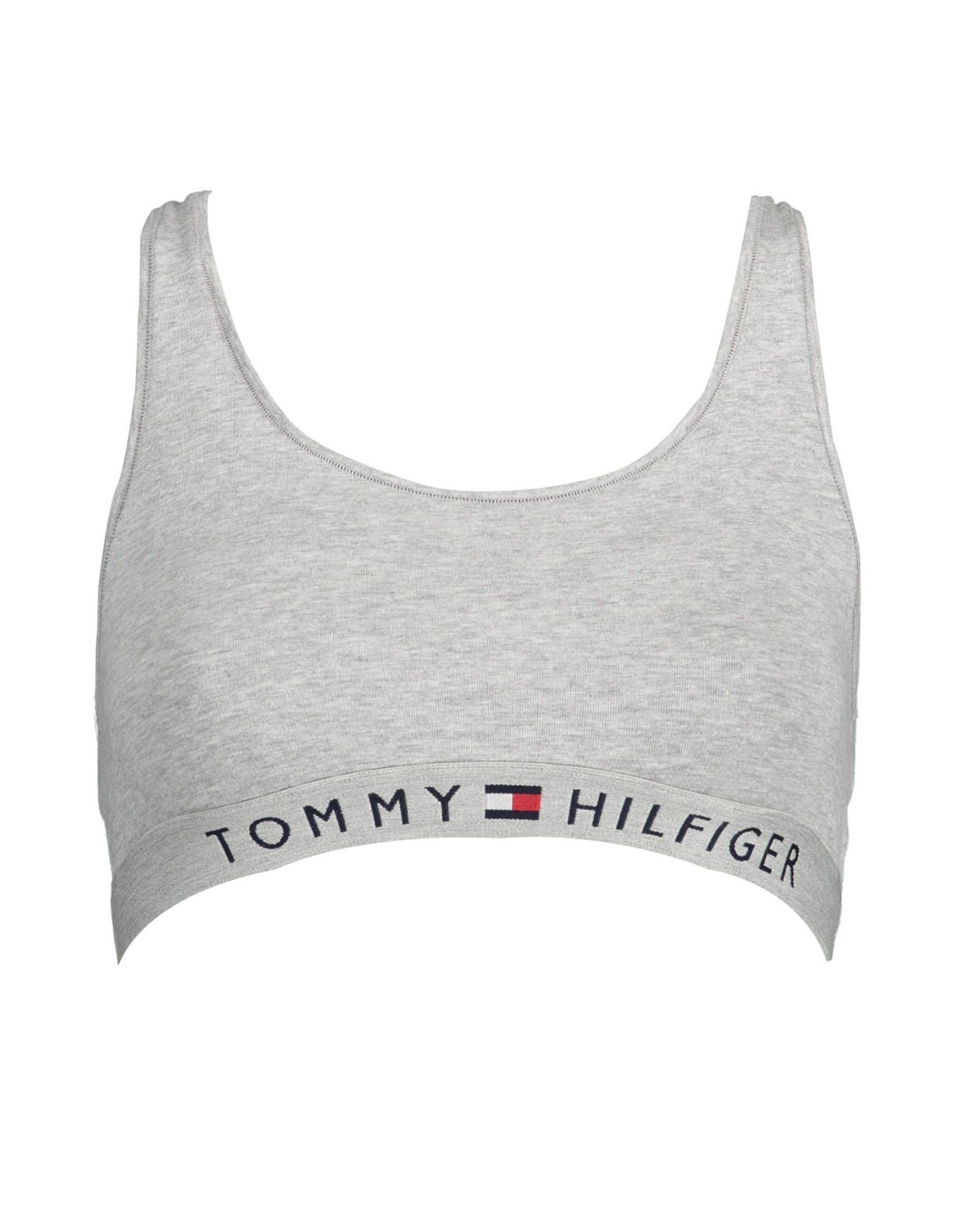 Tommy Hilfiger Women's Gray Cotton  Sports Bra - XS