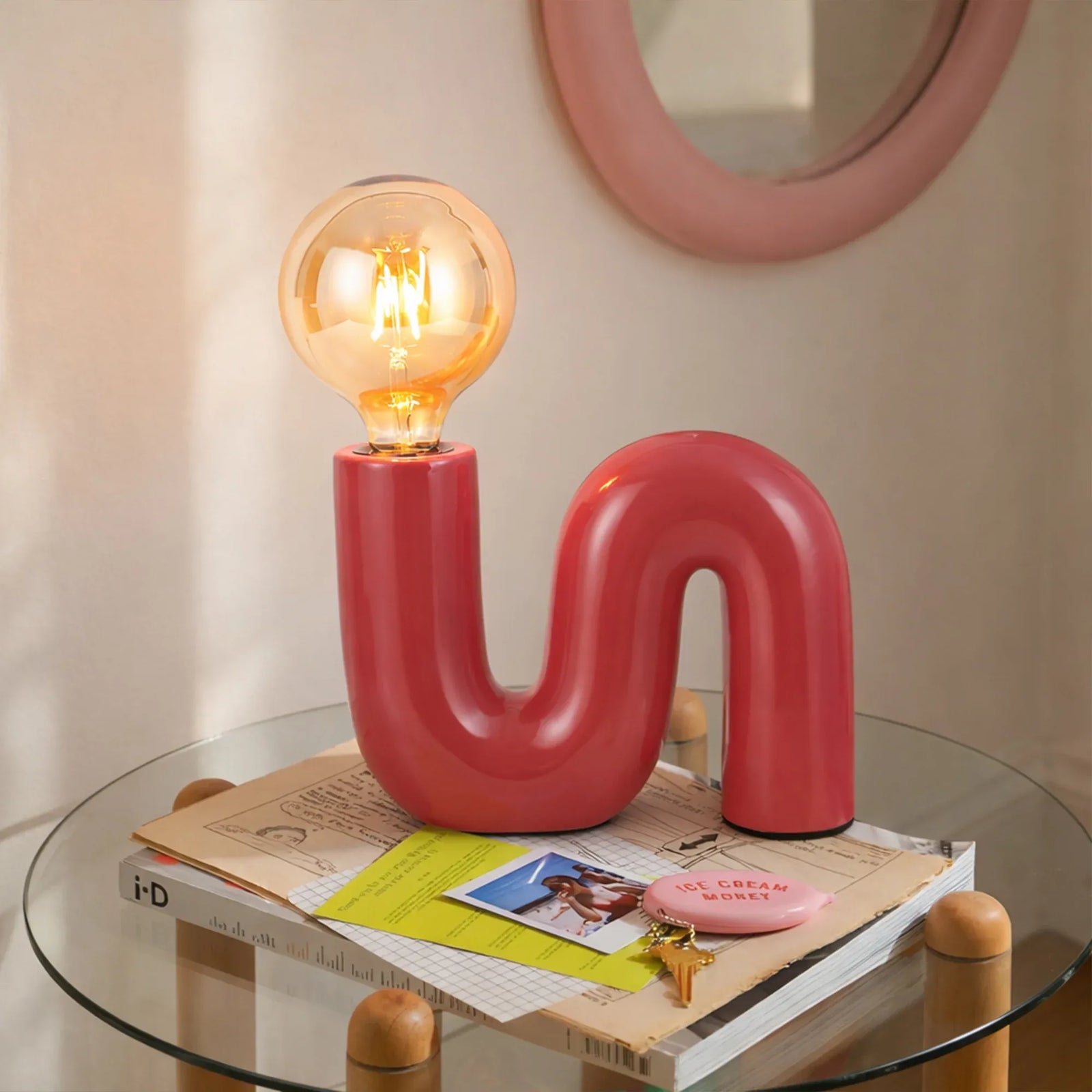 Millie Table Lamp - Coral