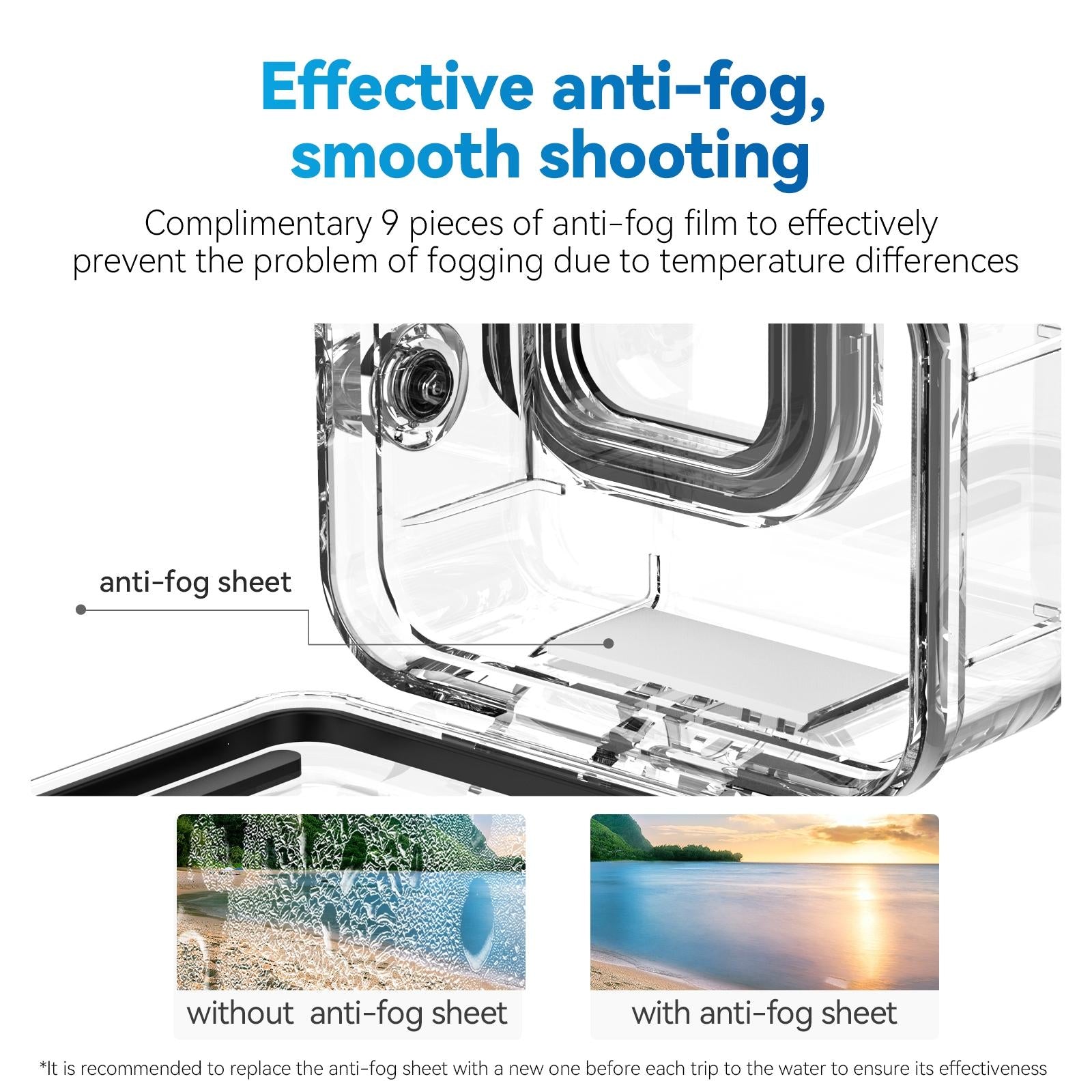 Full Scene Waterproof Diving Housing with Anti-fog