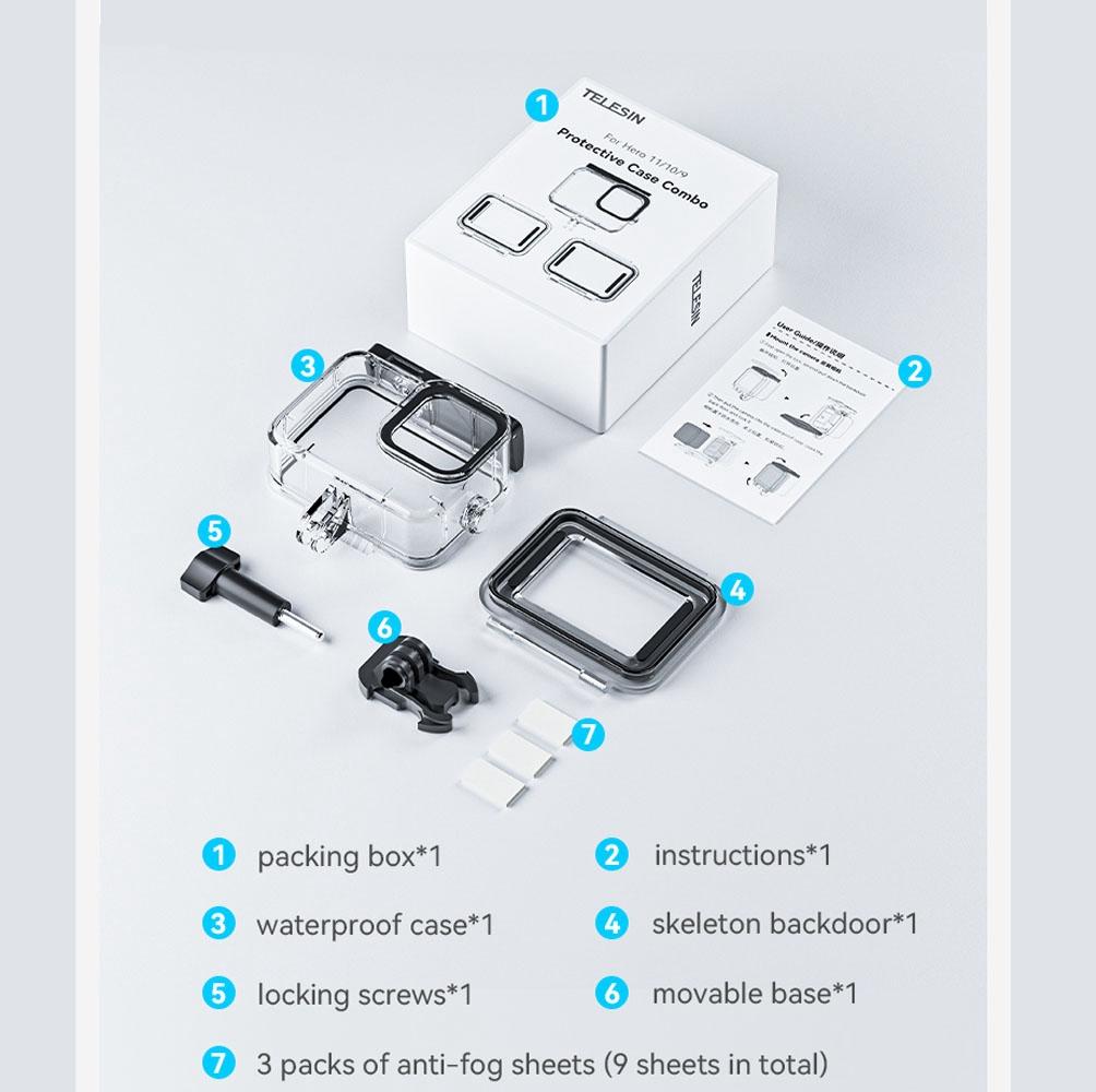 Full Scene Waterproof Diving Housing with Anti-fog