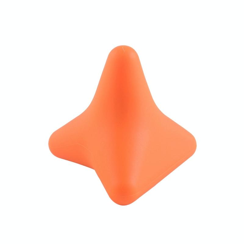 Quadratic Orange Silicone Thumb Massager For Muscle Relaxation And Fascia Massage