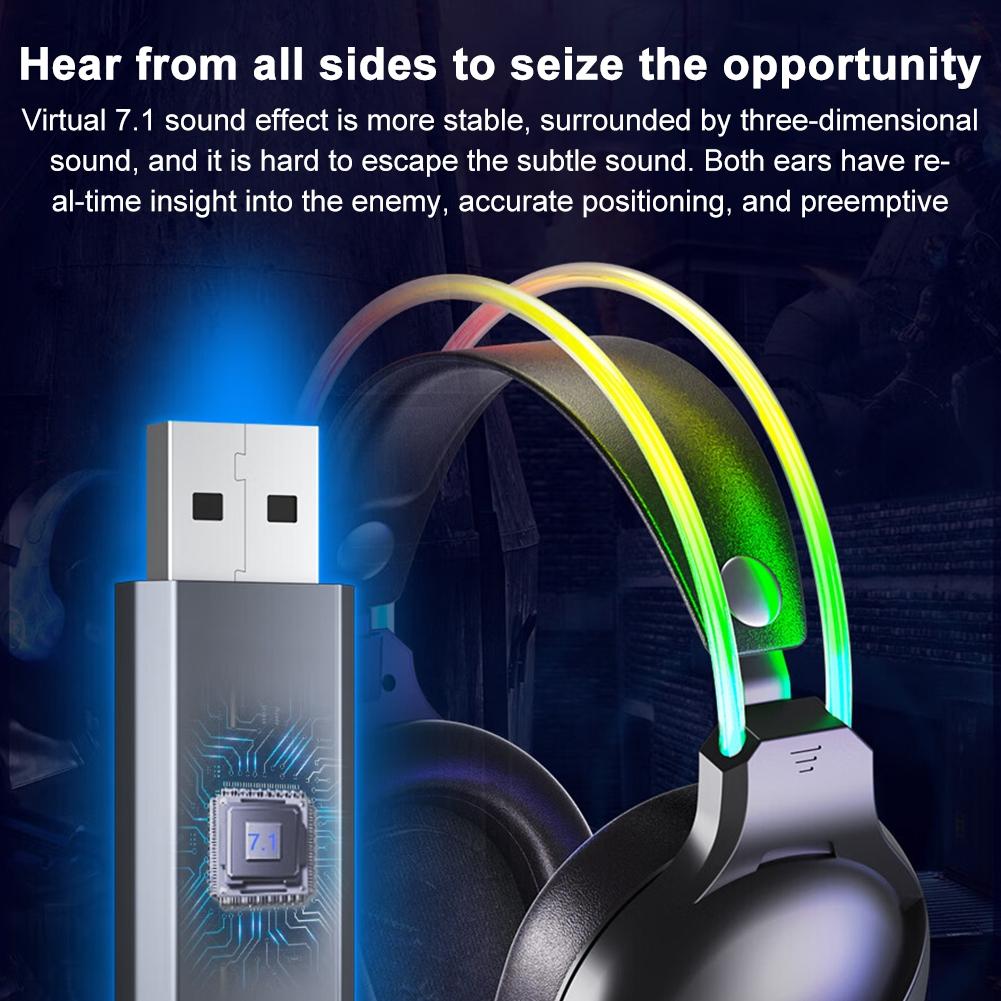 Rgb Gaming Headset With Wired Connection