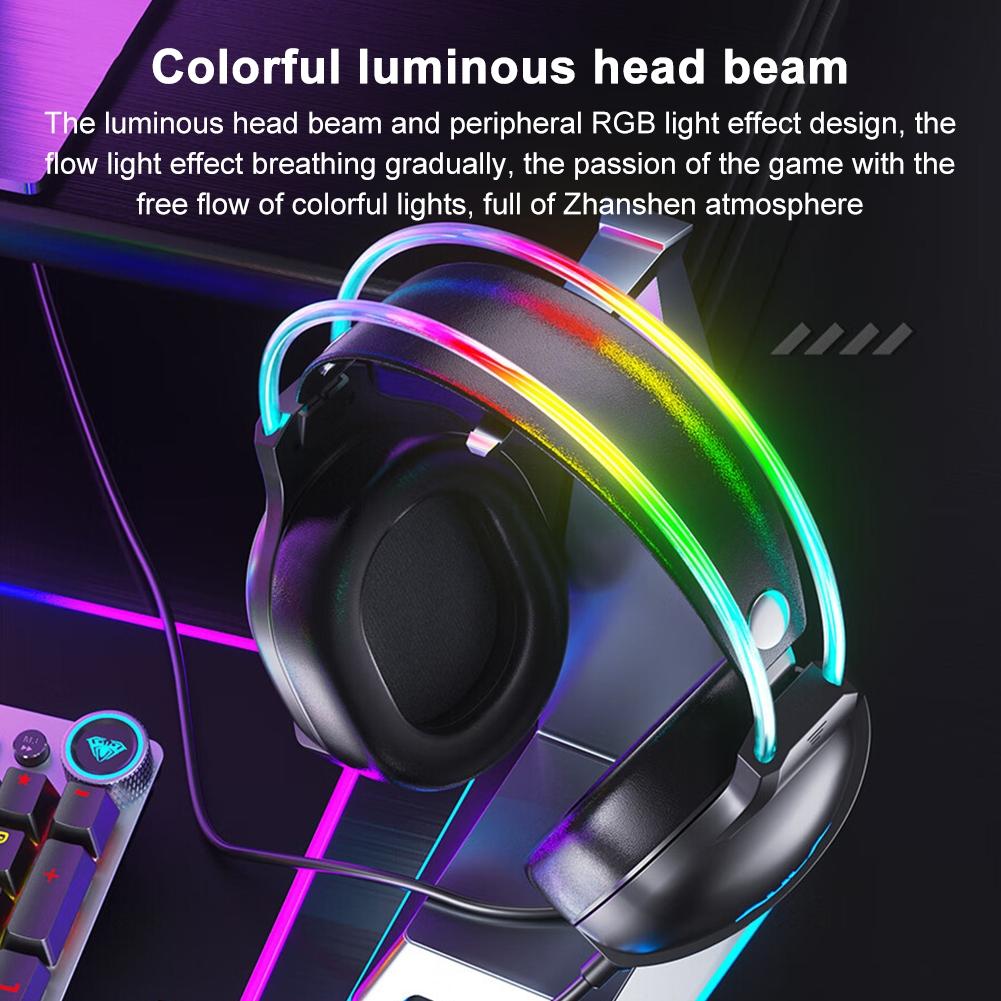 Rgb Gaming Headset With Wired Connection