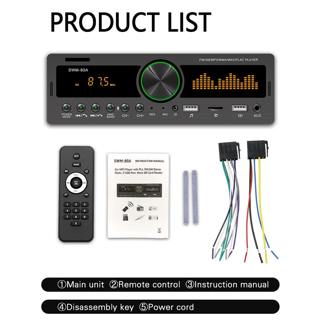 12V Car Mp3 With Fm / Am Bluetooth & Voice Assistant