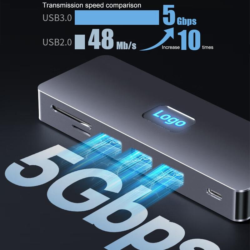 11-In-1 Type-C Docking Station With Usb Pd Sd / Tf Rj45 Vga Hdtv 3.5Mm