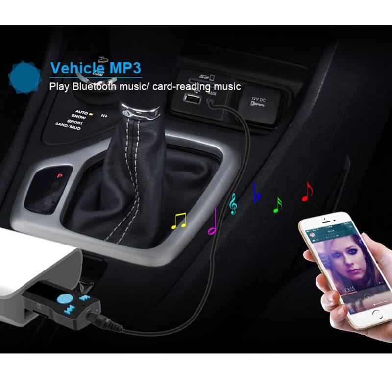 Mini Usb Bluetooth Receiver Mp3 Player With Mic & Audio Cable - Handsfree Aux Output 32Gb Sd / Tf Card Dual Usb Port