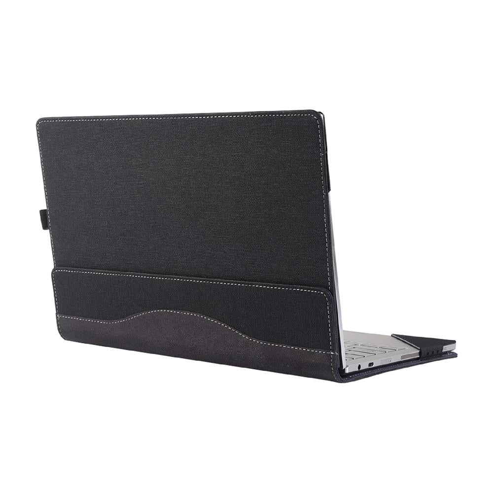 13.3 Inch Multifunctional Leather Laptop Case With Stand - Black