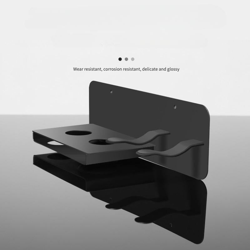 Wall Mounted Hair Dryer Holder For Bathroom Storage Upgraded Model