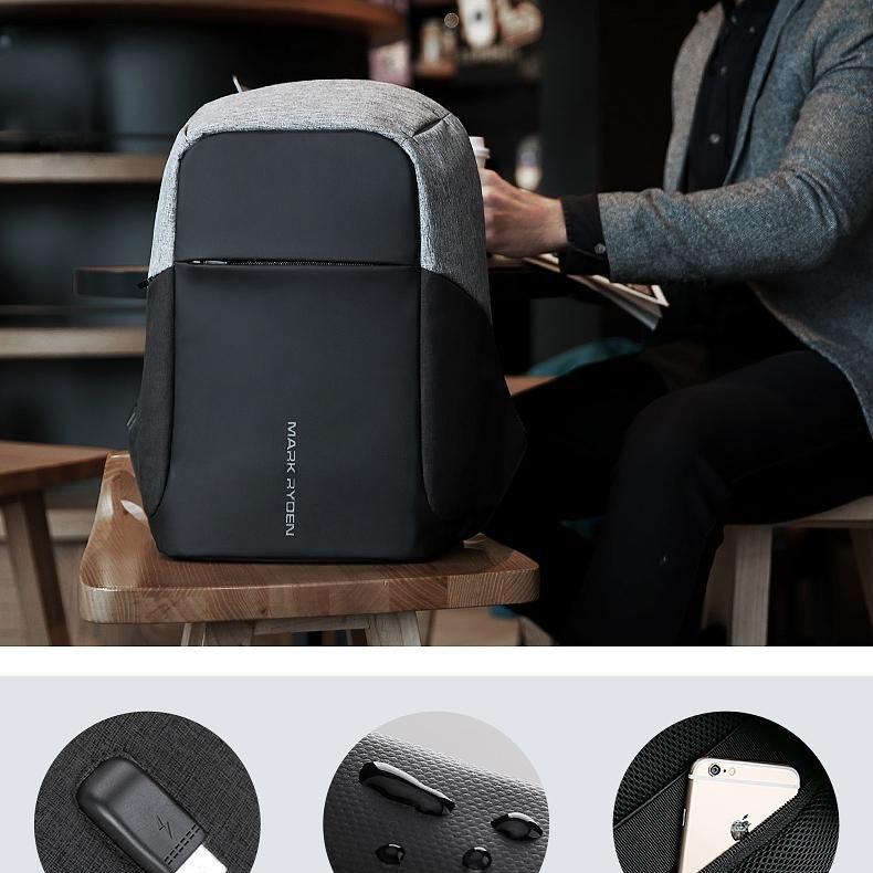 15-Inch Multifunction Usb Charging Laptop Backpack For Men