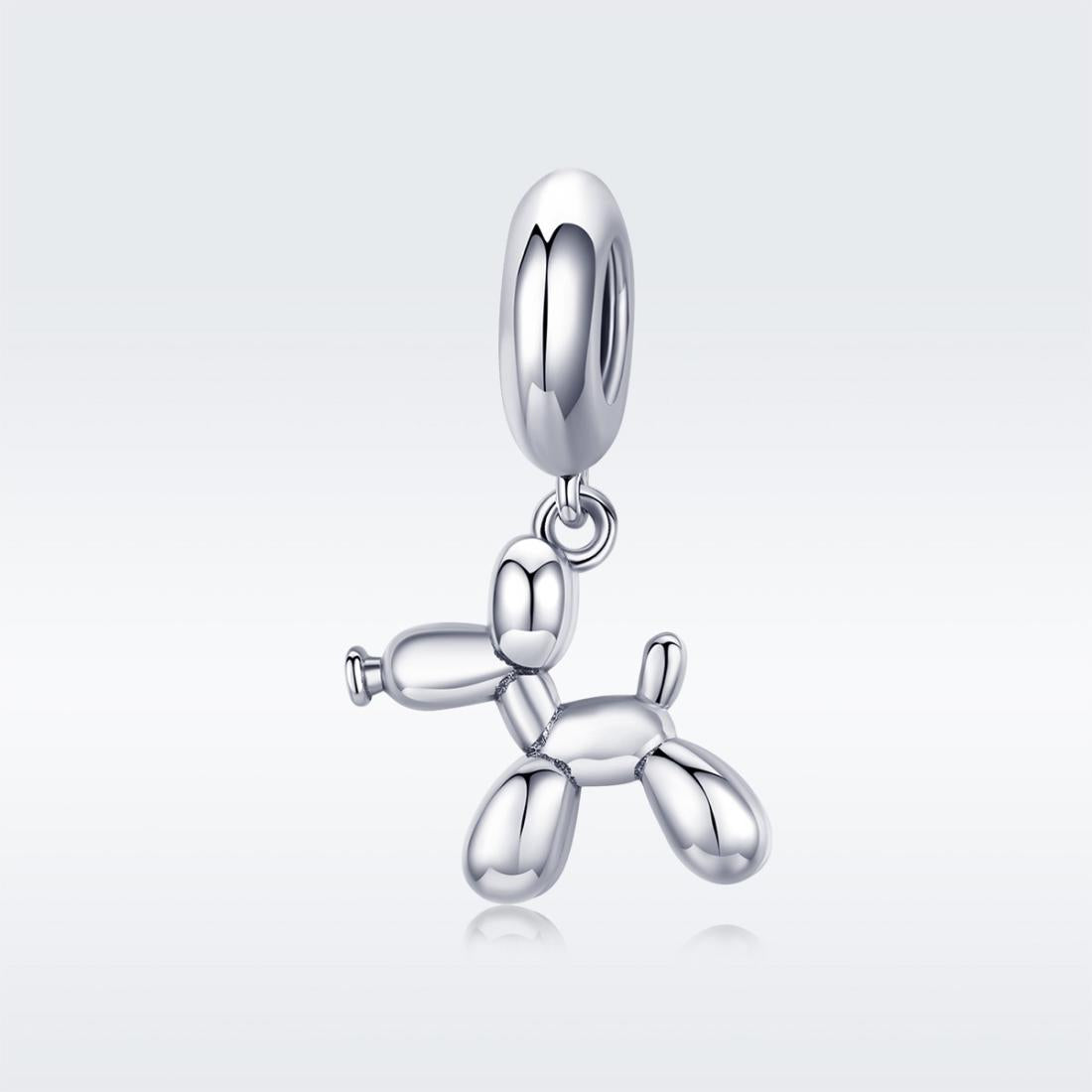 925 Sterling Silver Balloon Dog Charm For Diy Bracelets Style - Bead