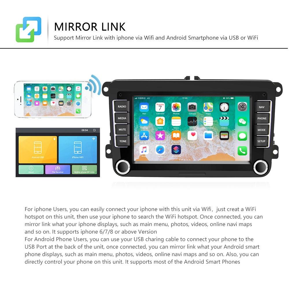 7 Inch Android Car Navigation Player With Wireless Carplay - 1 + 16G