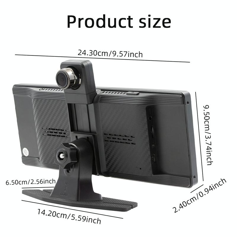 Portable Car Bluetooth Dvr Monitor - Supports Carplay / Android Auto - Display