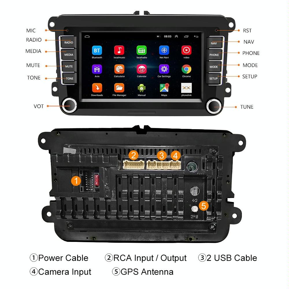 7 Inch Android Car Navigation Player With Wireless Carplay - 2 + 32G