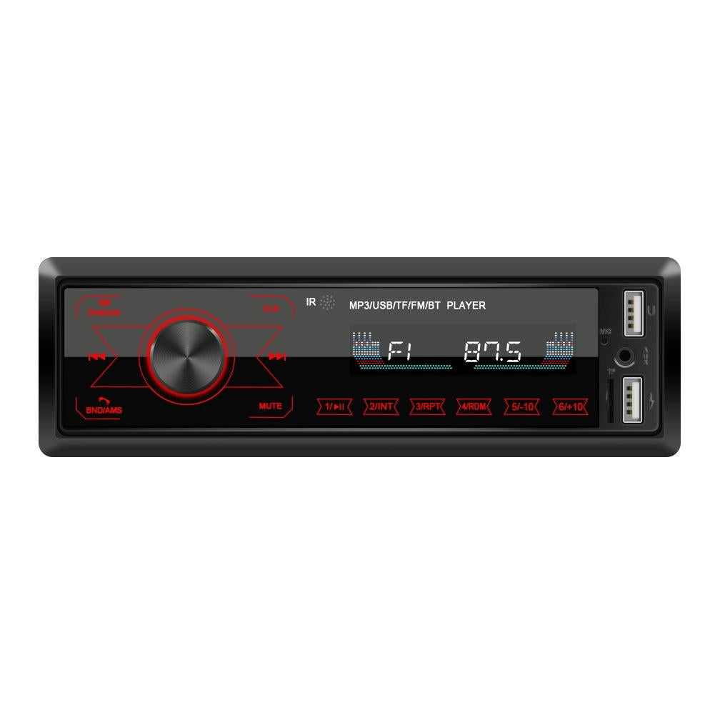 Touch Car Bluetooth Speakerphone With Mp3 Player Colourful Lights And Radio - Compatible With Double U Disk - A2818