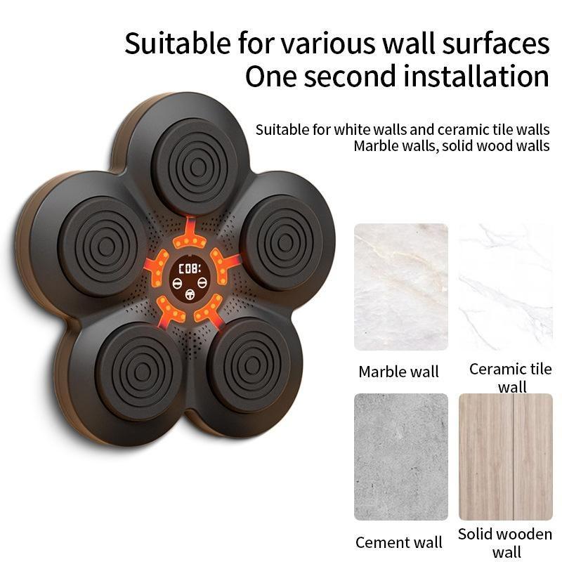 Bluetooth Music Boxing Machine With Wall Mount And Adult Gloves - Without Glove