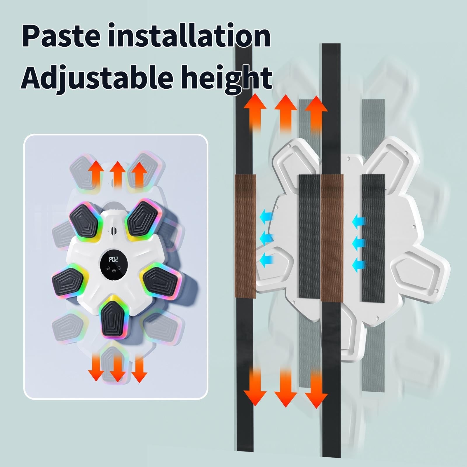 Bluetooth Music Boxing Machine - 4 Modes 9 Speeds Colourful Lights - Only Machine White