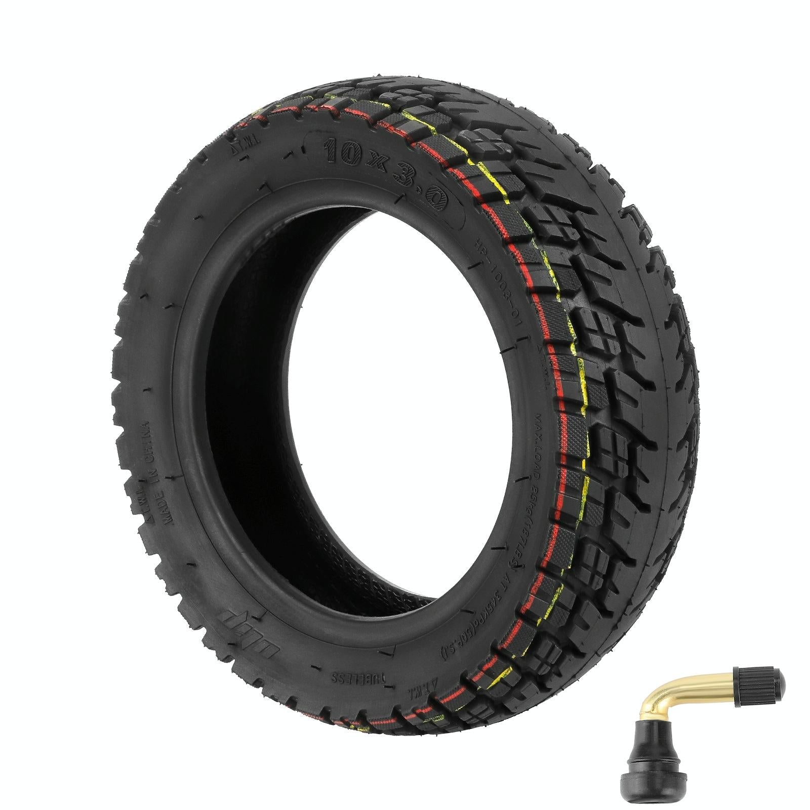 10x3.0 Ulip Electric Scooter Tire for Dualtron Zero 10x - Off-road Thickened Tubeless - 10 Inch - Without Gas Nozzle