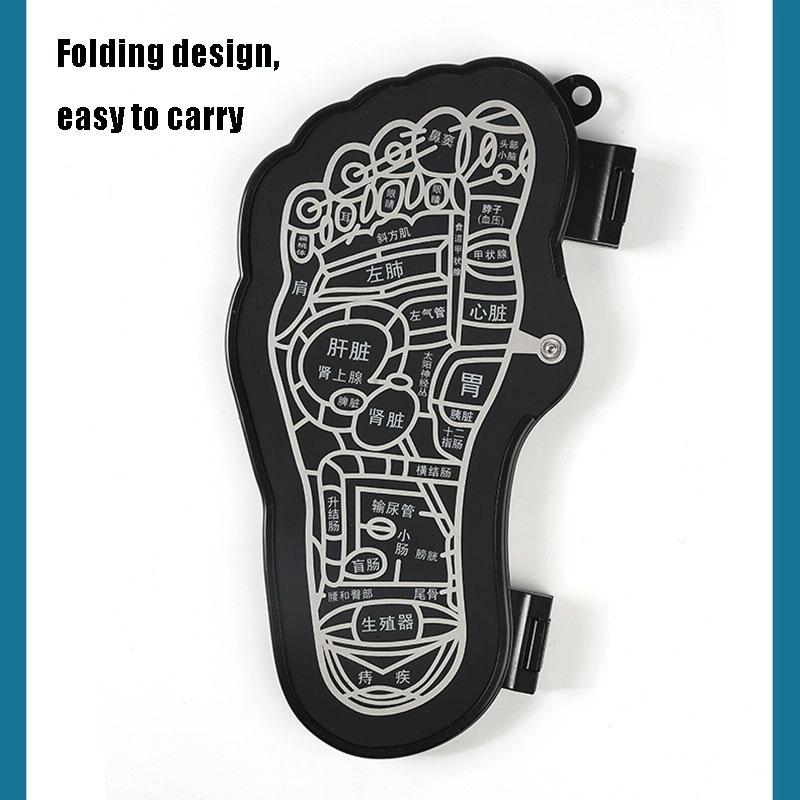 Portable Ems Foot Massager Elderly Relaxing Pulse Therapy Black