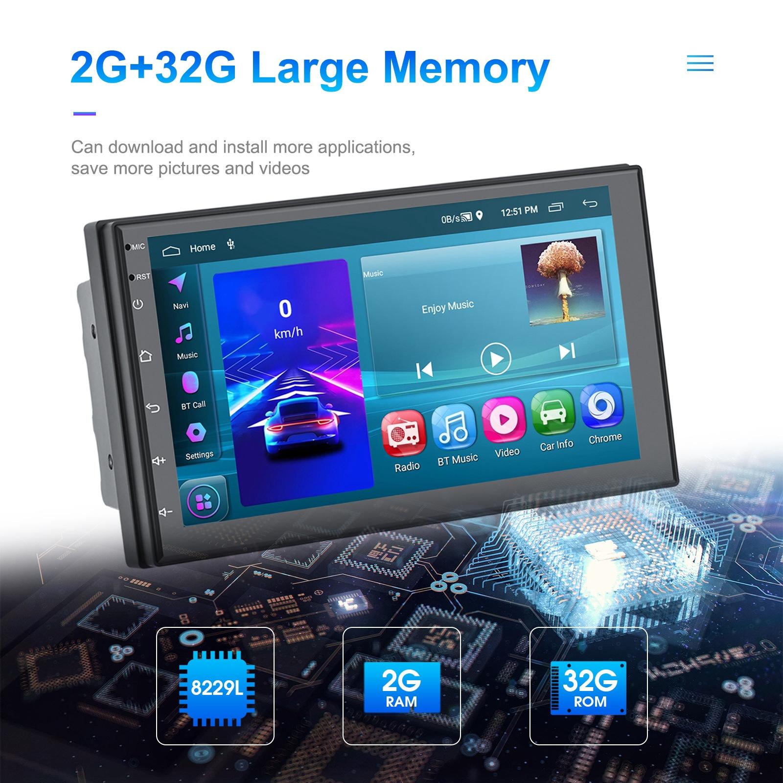 7 Inch Android 11 Carplay Navigation Player - 2 + 32G