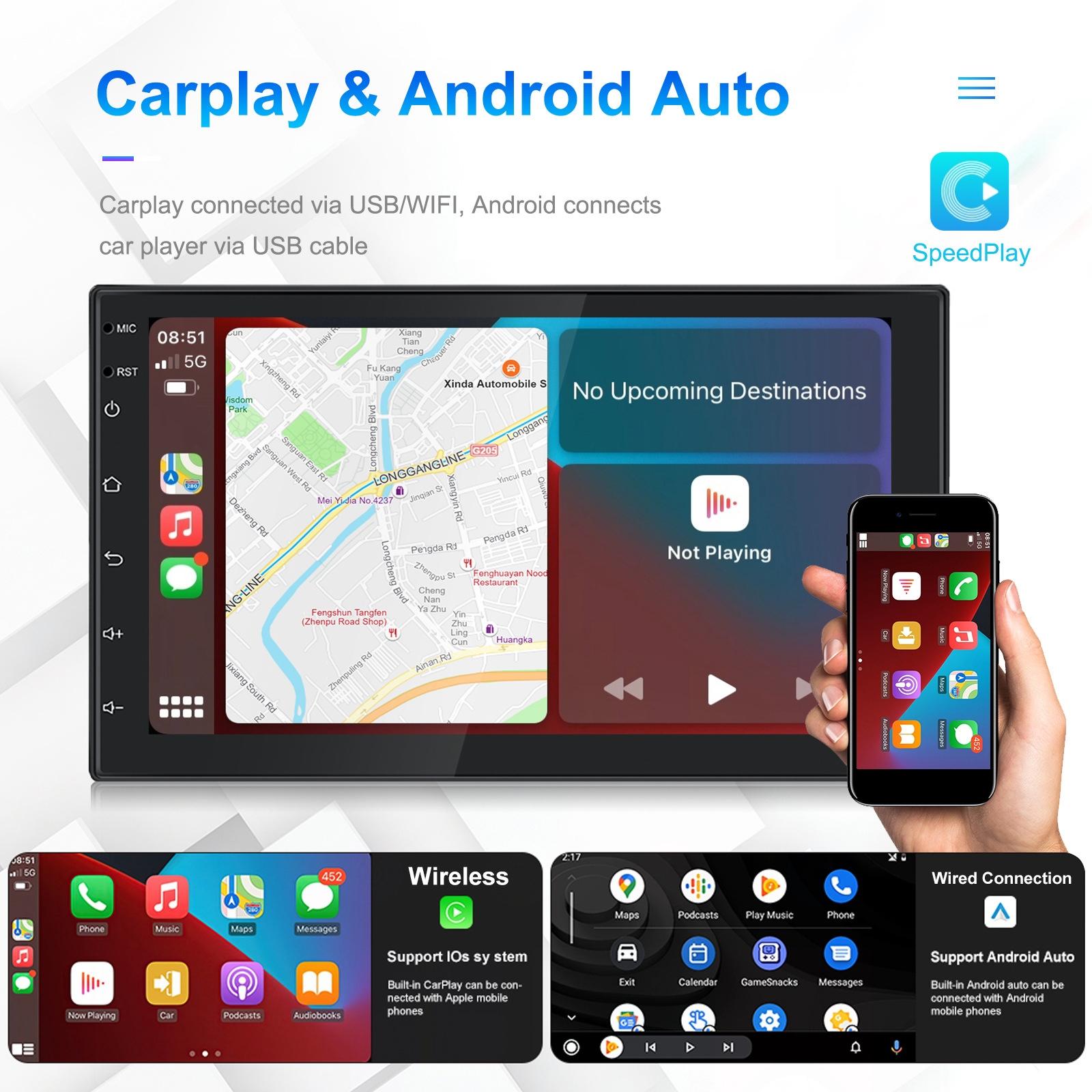 7 Inch Android 11 Carplay Navigation Player - 2 + 32G