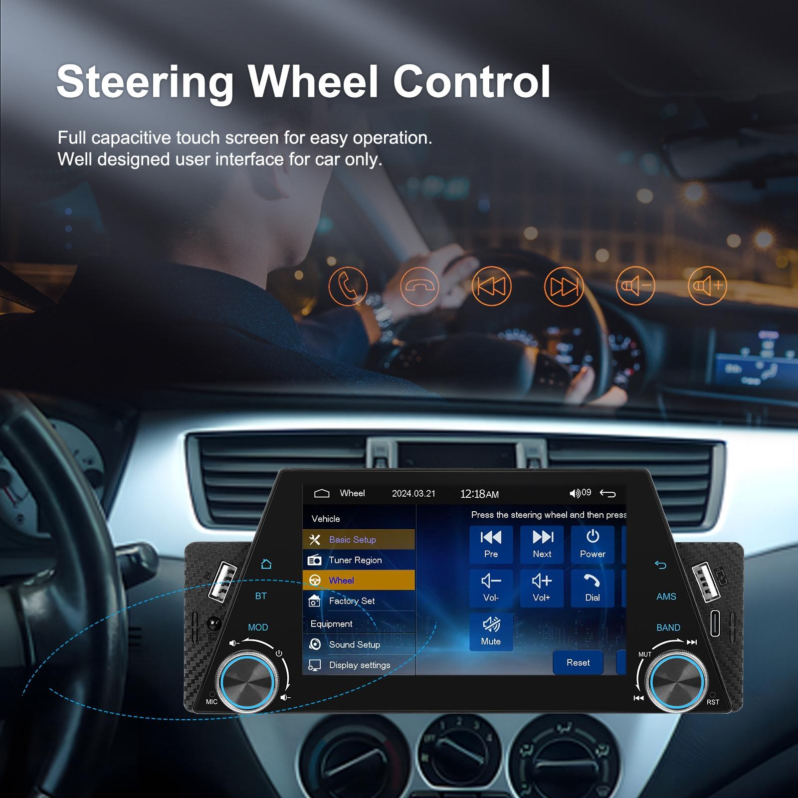 5 Inch Car Multimedia Player - Mirror Link / Steering Wheel Control - Standard