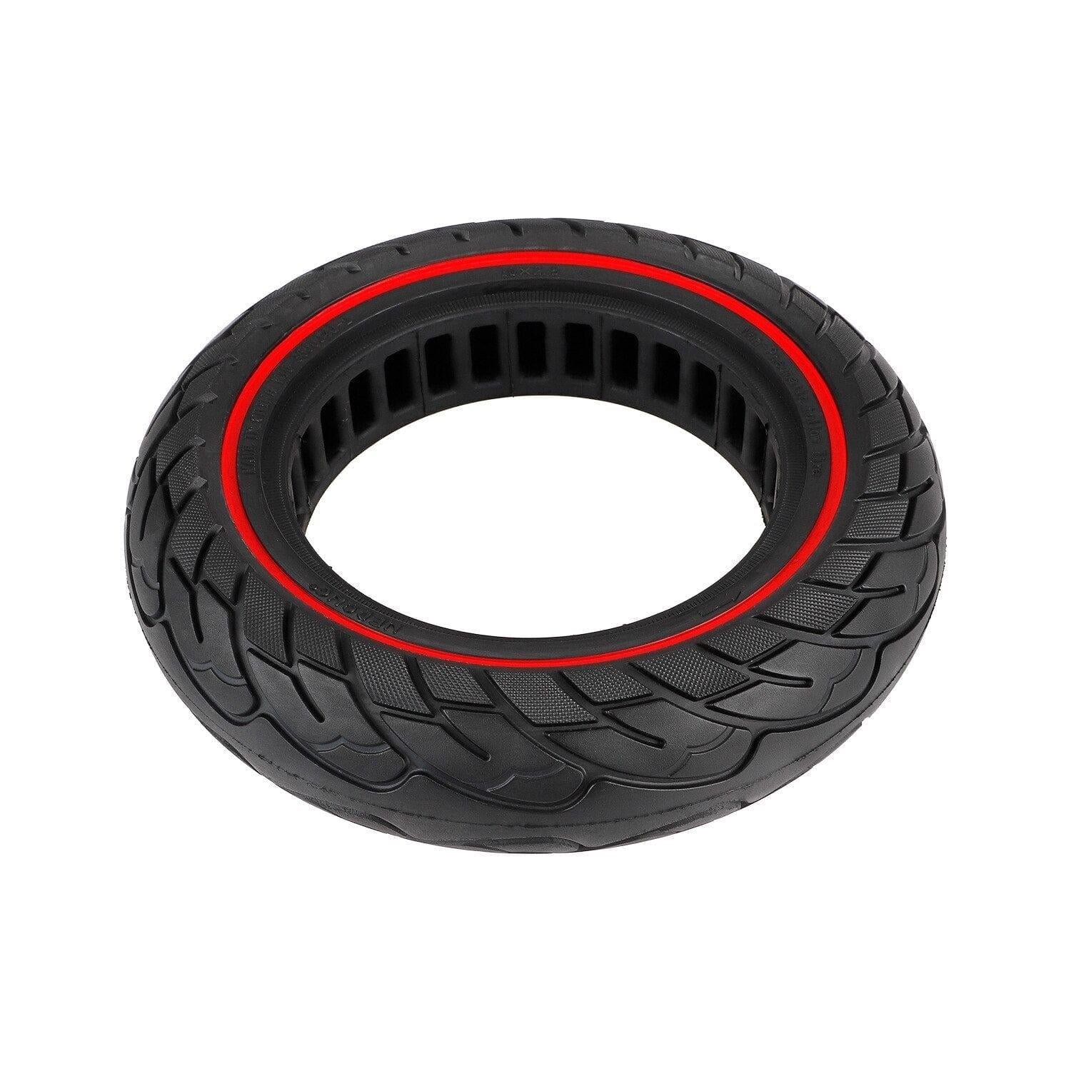 Ninebot Max G30 Scooter Tire - 10x2.5 Inch Solid Rubber Red Line