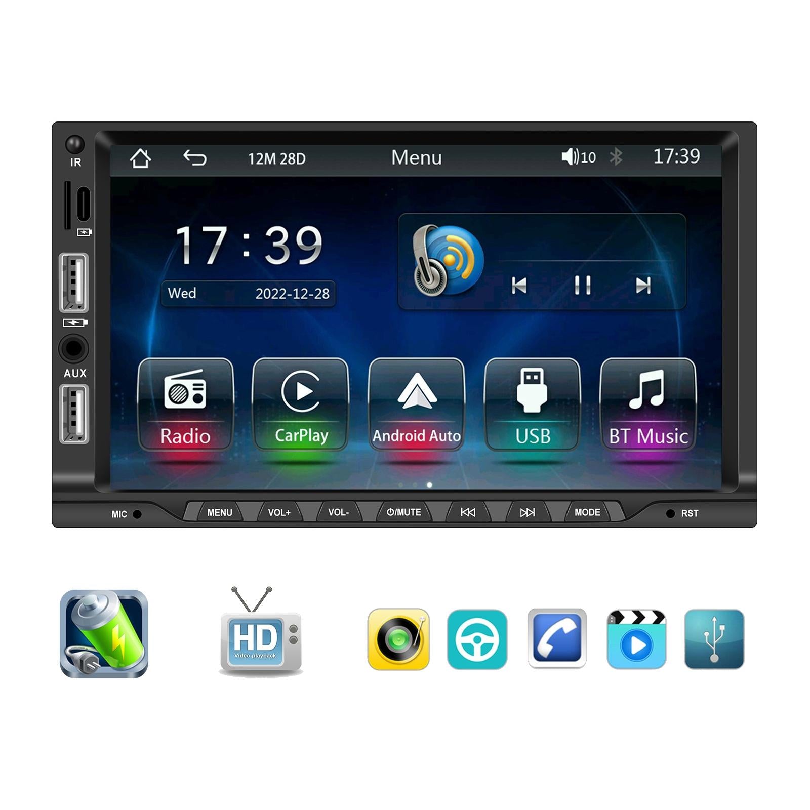 7 Inch Car Mp5 Player Carplay / Android Auto / Mirror Link / Bluetooth - Standard - Standard Edition