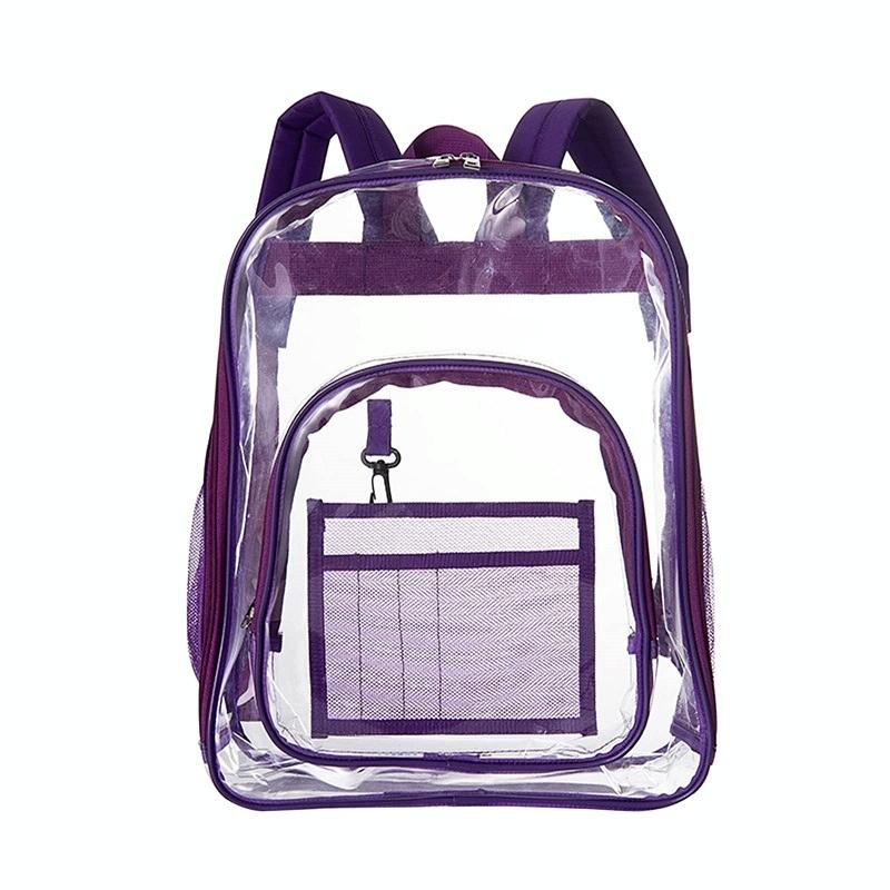 Waterproof Pvc Backpack for Students - Compact and Durable - Purple