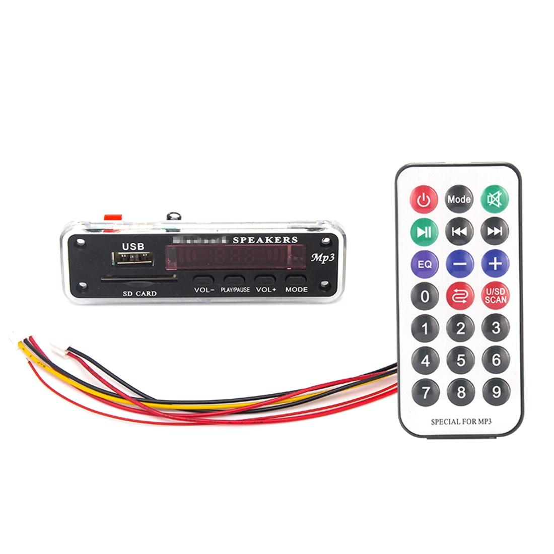 12V Car Audio Mp3 Player Board With Bluetooth & Remote - Fm Radio Sd / Usb