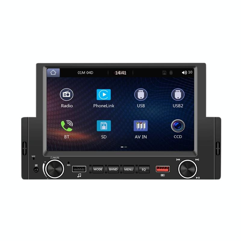 6.2 Inch Single Butt Carplay Car Monitor - Universal Wired Mp5 Player - Standard + 4 Light Camera