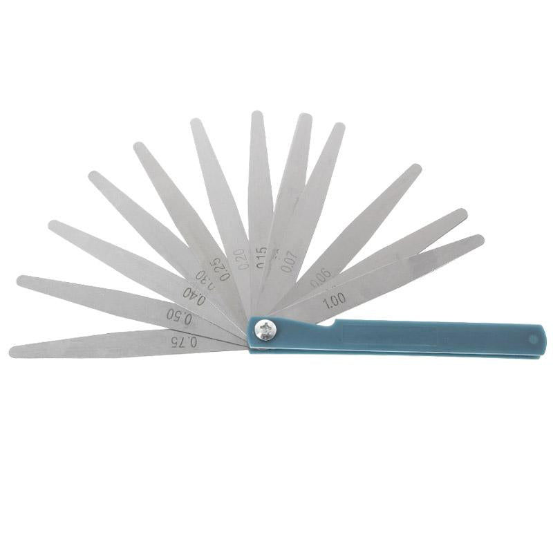 17-blade Metric Feeler Gauge for Precise Gap Measurement 0.02-1mm