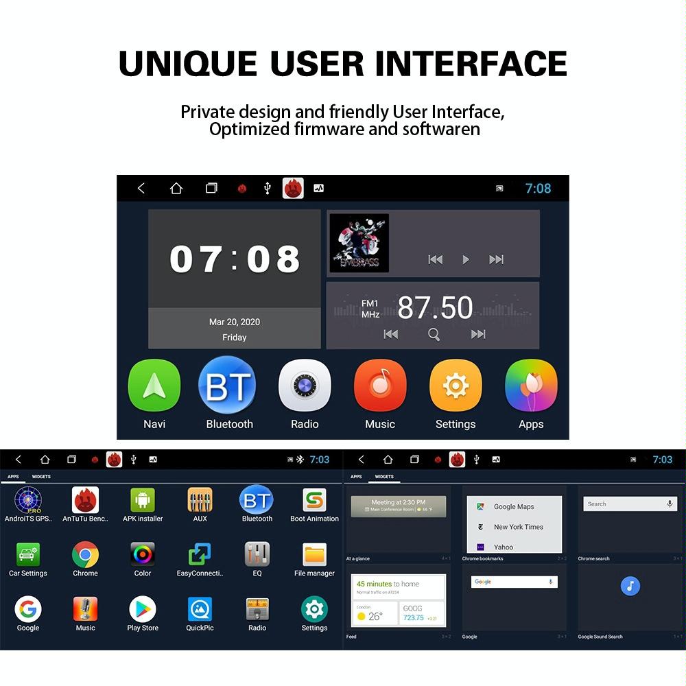 7 Inch Android 10.0 Car Multimedia Player Navigation Bluetooth Reversing Integrated - 2 + 16G