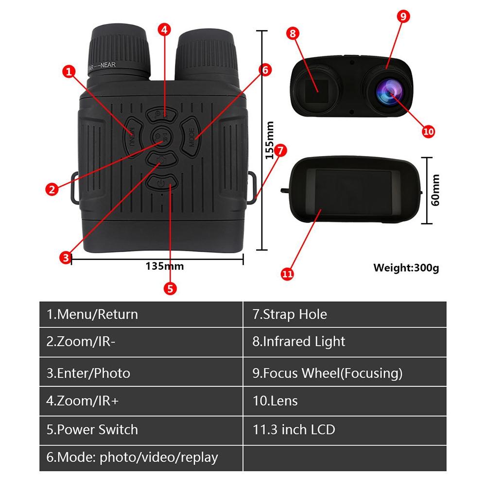 2.7k Hd Infrared Night Vision Binocular for Outdoor Hunting