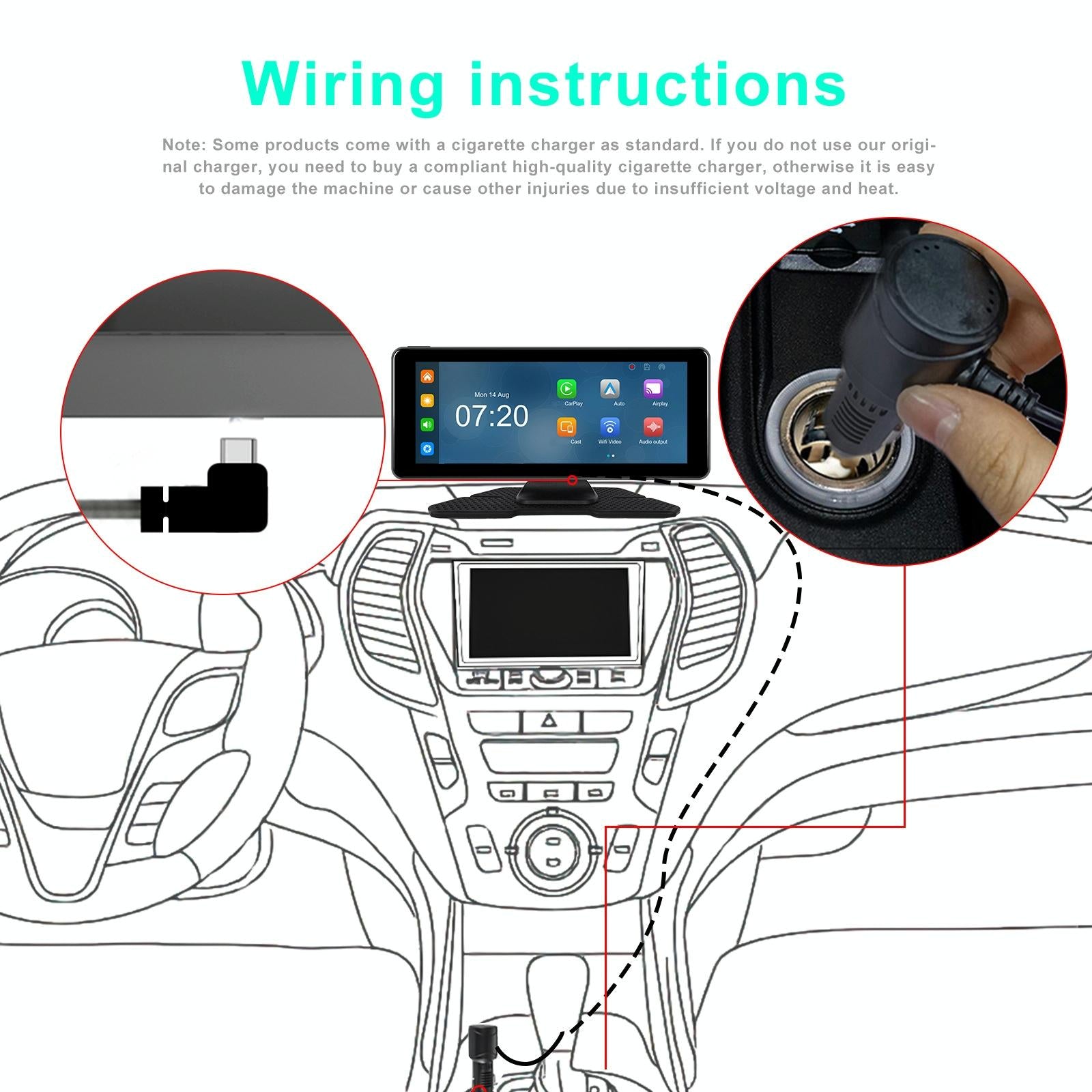 6.86 Inch 4K Dvr Smart Screen Player - Compact & High-Resolution - Standard + 64G Memory Card