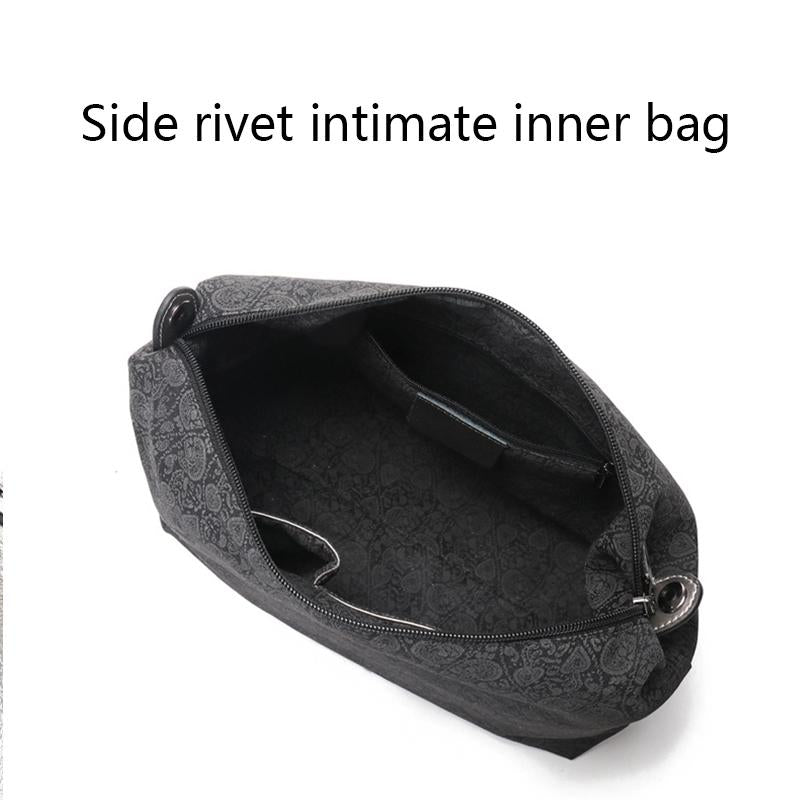 Blue Cowhide Messenger Tote For Women Large Capacity