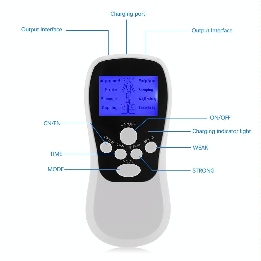 Blue Low Frequency Pulse Meridian Massage Instrument - White Upgrade