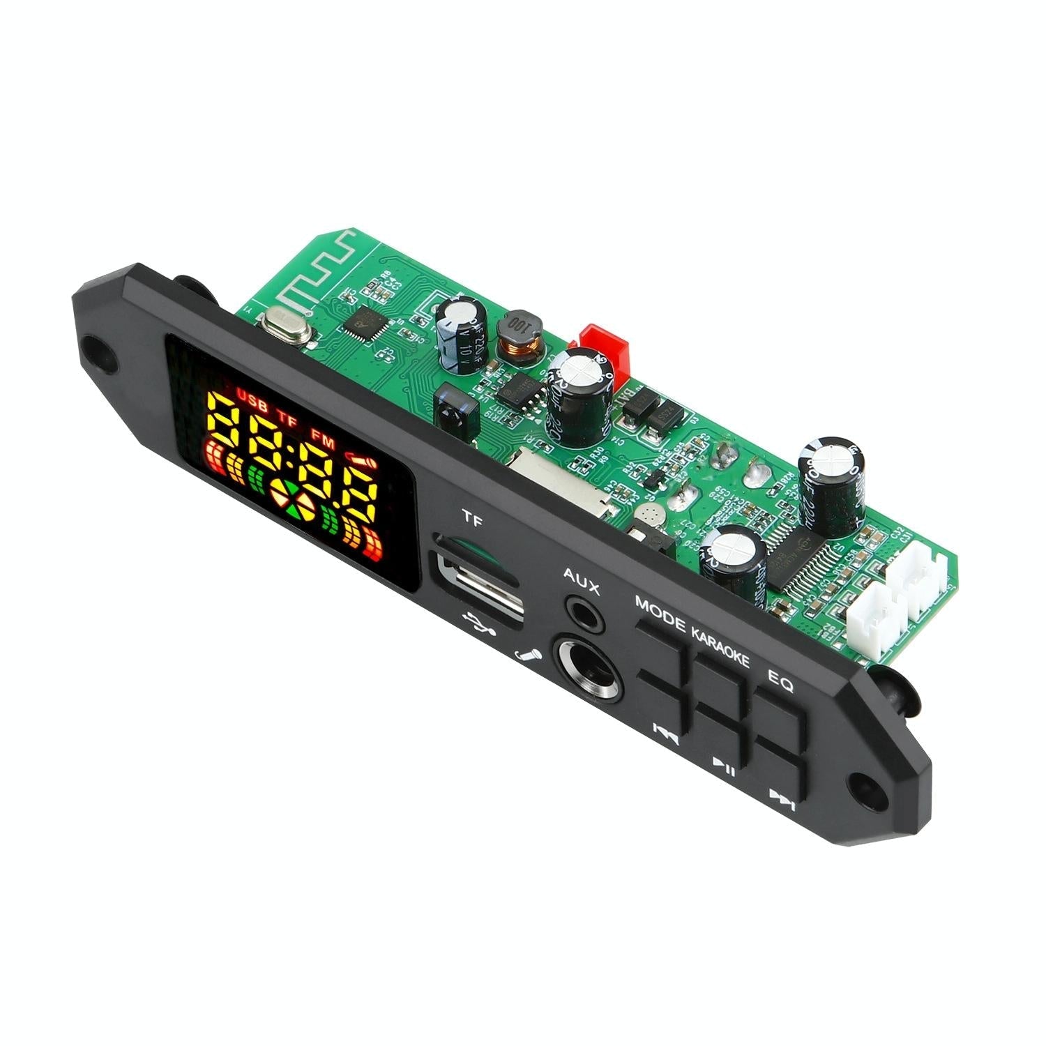 12V Bluetooth Mp3 Decoder Board W / 80W Power Amp & Colour Screen - Silicone Remote Control