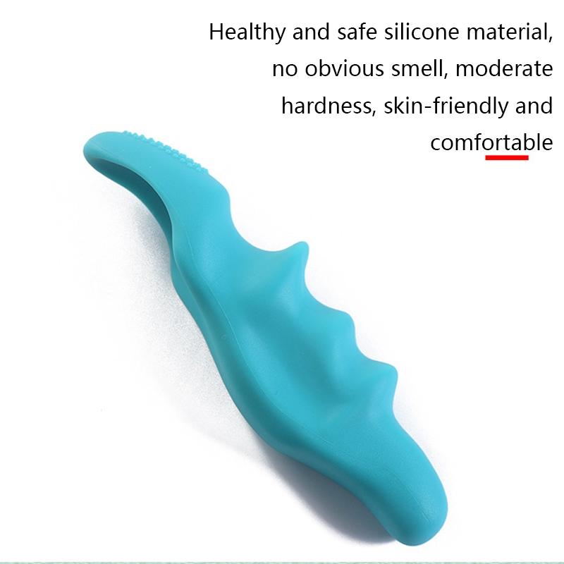 Silicone Thumb Massager For Muscle Relaxation And Fascia Massage Blue